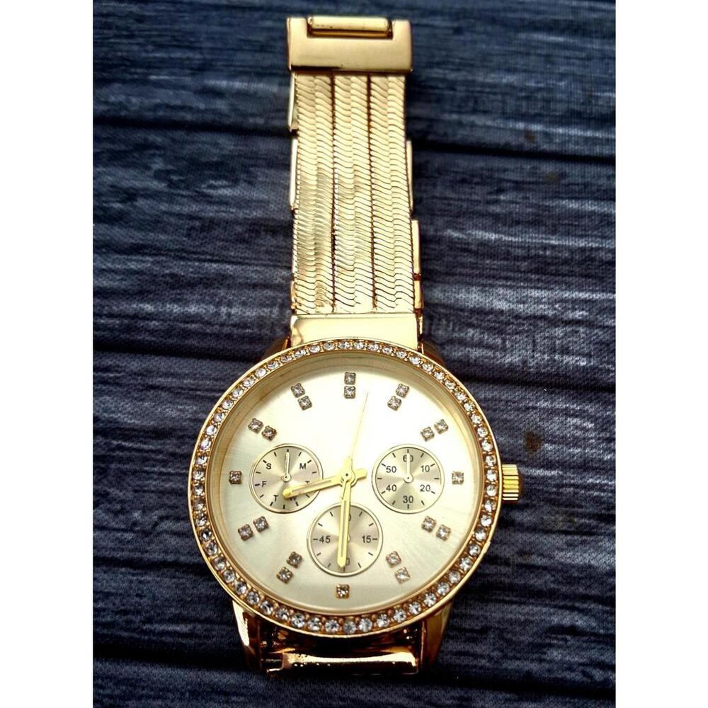 Rare Diamond Burst Mens Dress Watch Faux Sub‎ Dials Singapore